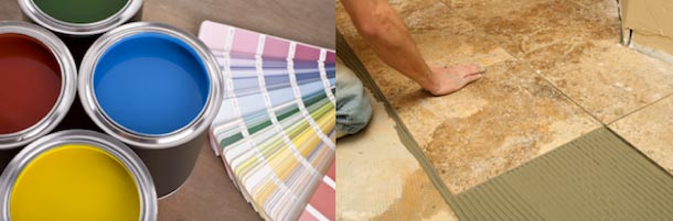 Painter | Floor tile installation